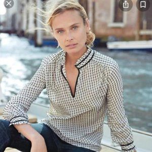 J. Crew Tipped Swiss Dot Top, sz 14
